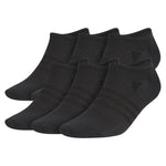 Men`s Superlite 3.0 6 Pack No Show Tennis Socks Black and Night Grey Socks Adidas