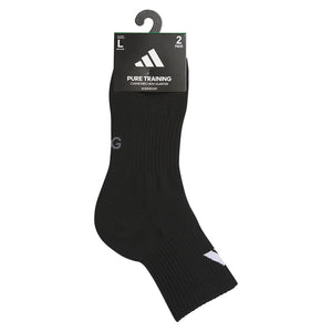 Pure Training 2-Pack High Quarter Socks Black and White Socks Adidas
