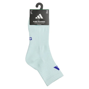 Pure Training 2-Pack High Quarter Socks Almost Light Blue and Semi Lucid Blue Socks Adidas