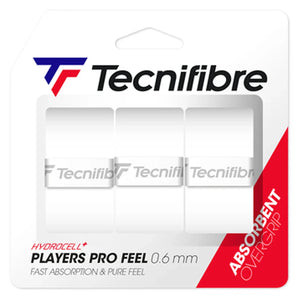 Players Pro Feel Tennis Overgrip 3 Pack White Accessories Tecnifibre