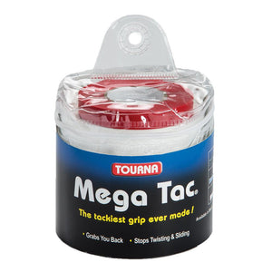 Mega Tac 30 Pack Tennis Grip White Accessories Tourna