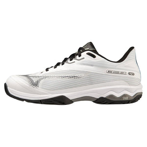Men's Wave Exceed Light 2 AC Tennis Shoes White and Metallic Grey Footwear Mizuno