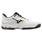 Men's Wave Exceed Light 2 AC Tennis Shoes White and Metallic Grey Footwear Mizuno
