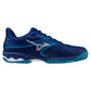 Men`s Wave Exceed Light 2 Tennis Shoes Bellwether Blue and White Footwear Mizuno
