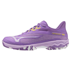 Womens Wave Exceed Light 2 AC Tennis Shoes Bellflower and White Footwear Mizuno