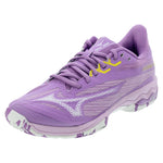 Womens Wave Exceed Light 2 AC Tennis Shoes Bellflower and White Footwear Mizuno