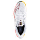 Men`s Wave Exceed Tour 6 AC Tennis Shoes White and Fiery Coral Footwear Mizuno