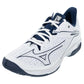 Men's Wave Exceed Tour 6 AC Tennis Shoes White and Dress Blue Footwear Mizuno