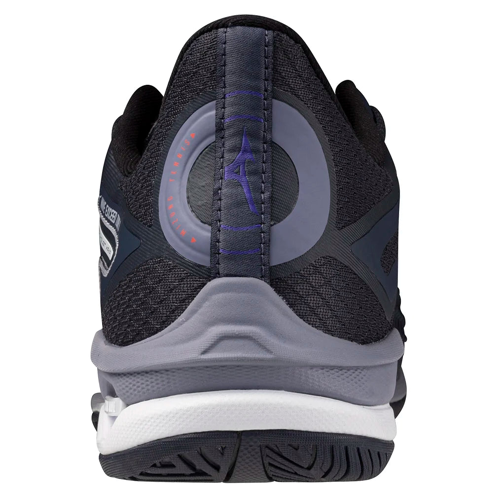 Men`s Wave Exceed Tour 6 AC Tennis Shoes Odyssey Grey and White Footwear Mizuno