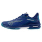 Men`s Wave Exceed Tour 6 Tennis Shoes Bellwether Blue and White Footwear Mizuno