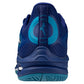 Men`s Wave Exceed Tour 6 Tennis Shoes Bellwether Blue and White Footwear Mizuno