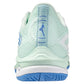 Women`s Wave Exceed Tour 6 Tennis Shoes White and Frontier Blue Footwear Mizuno