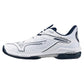 Mens Wave Exceed Tour 6 Clay Tennis Shoes White and Dress Blues Footwear Mizuno