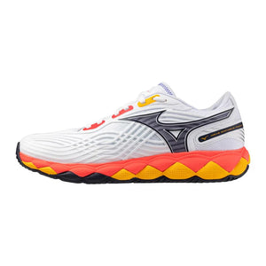 Men`s Wave Enforce Tour 2 AC Tennis Shoes White and Baritone Blue Footwear Mizuno