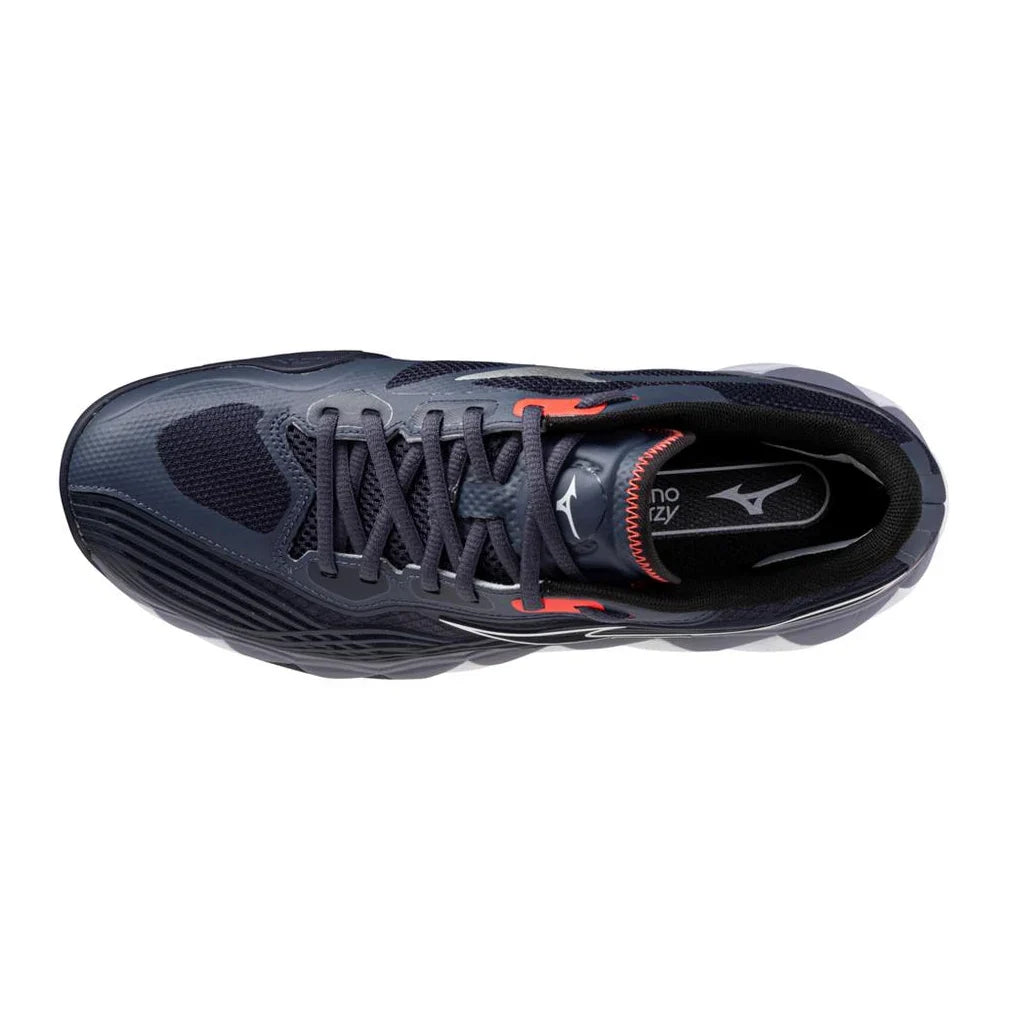 Men`s Wave Enforce Tour 2 AC Tennis Shoes Odyssey Grey and White Footwear Mizuno