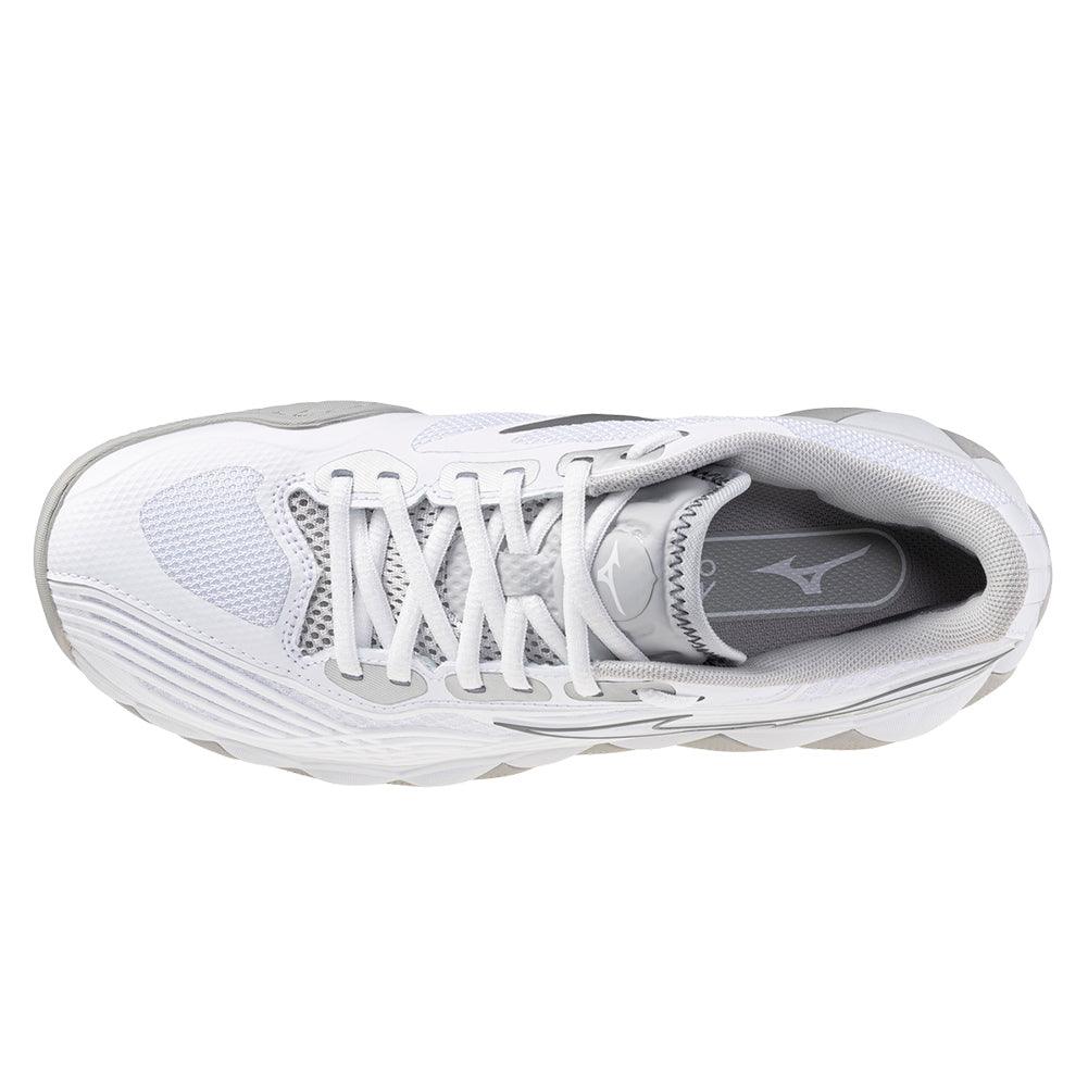 Women`s Wave Enforce Tour 2 Tennis Shoes White and Silver Footwear Mizuno