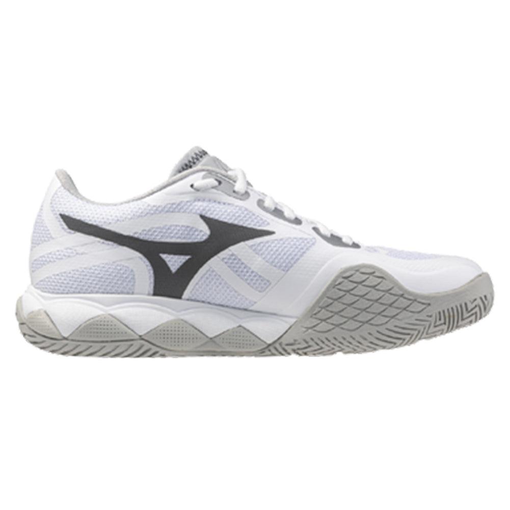 Women`s Wave Enforce Tour 2 Tennis Shoes White and Silver Footwear Mizuno