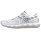 Women`s Wave Enforce Tour 2 Tennis Shoes White and Silver Footwear Mizuno