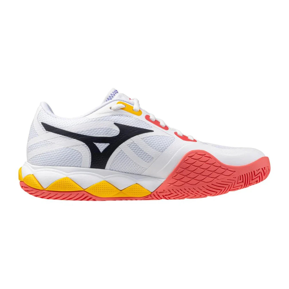 Women`s Wave Enforce Tour 2 AC Tennis Shoes White and Icelandic Blue Footwear Mizuno