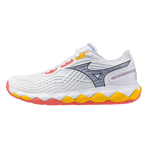 Women`s Wave Enforce Tour 2 AC Tennis Shoes White and Icelandic Blue Footwear Mizuno