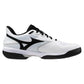 Men`s Wave Exceed Court AC Tennis Shoes White and Black Footwear Mizuno