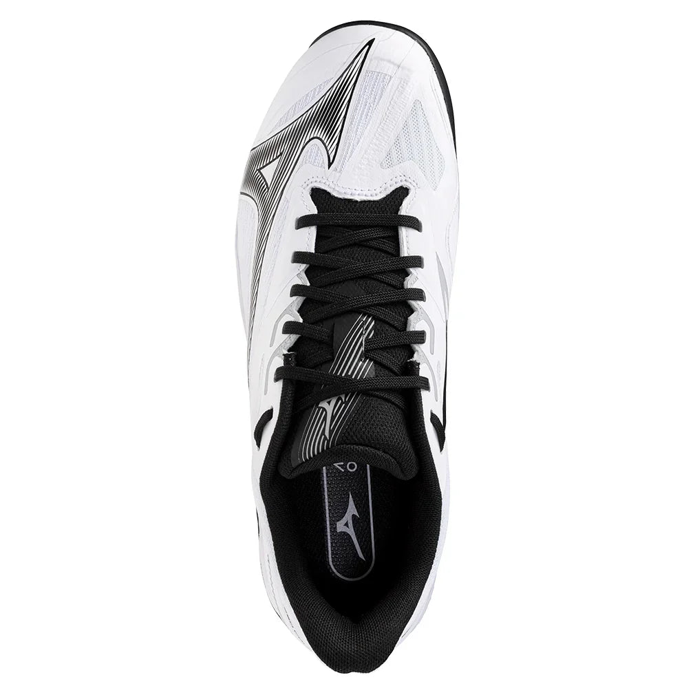 Men`s Wave Exceed Court AC Tennis Shoes White and Black Footwear Mizuno