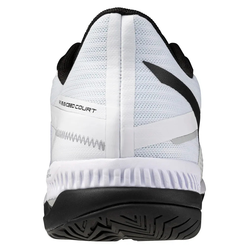Men`s Wave Exceed Court AC Tennis Shoes White and Black Footwear Mizuno