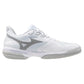 Women`s Wave Exceed Court AC Tennis Shoes White and Ultimate Grey Footwear Mizuno