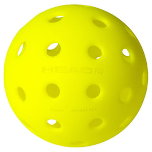 Pro 40 Outdoor Pickleballs 3 Pack Balls Head