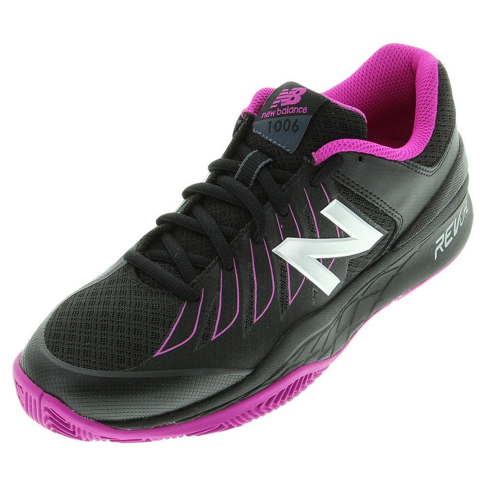 Women's 1006 2A Width Tennis Shoes Black and Pink Footwear New Balance