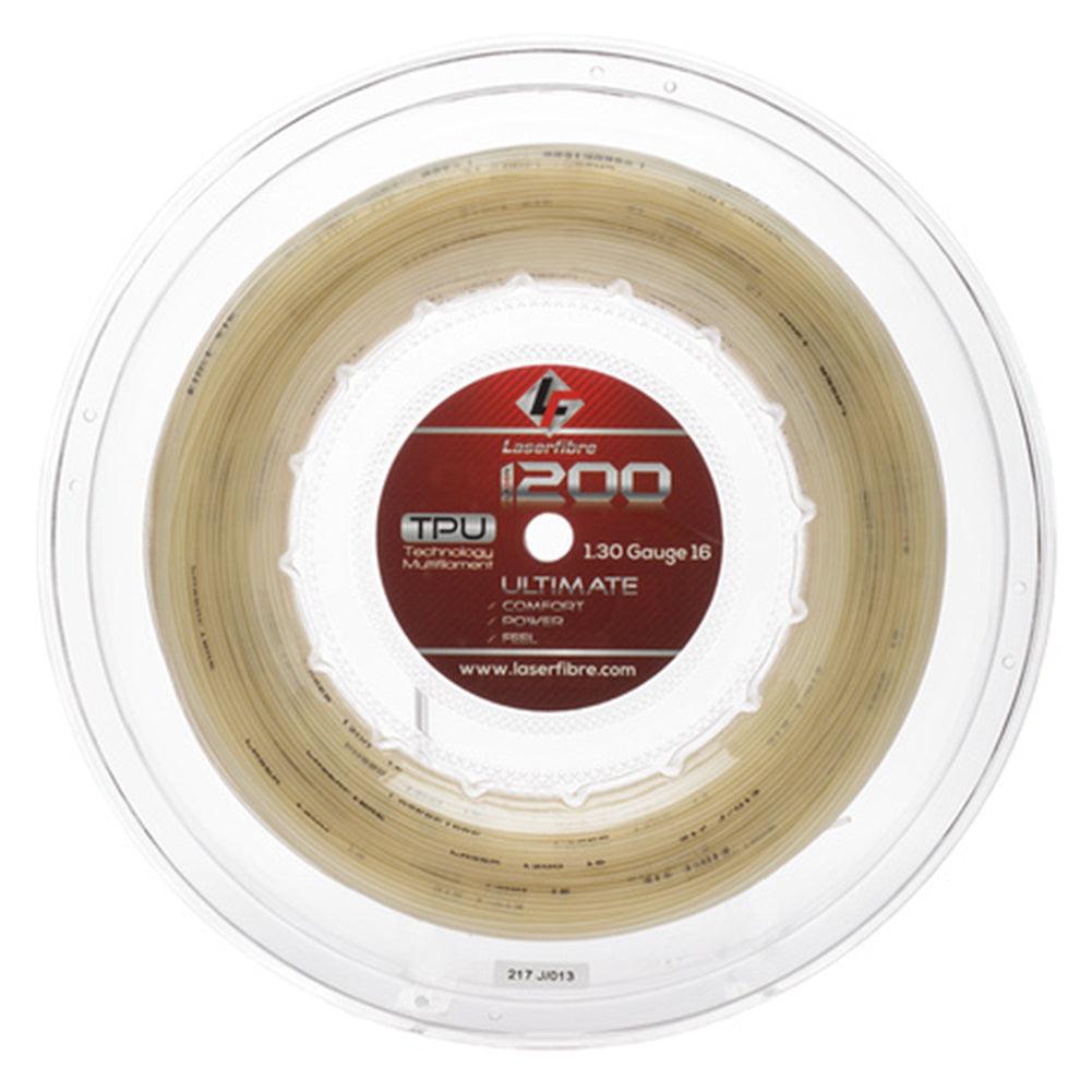 White - Laser 1200 Tennis String Reel Natural Accessories Laserfibre