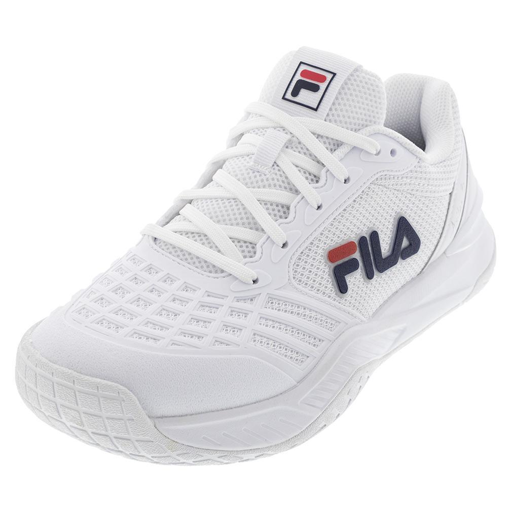 Women's Axilus 3 Tennis Shoes White and Navy Footwear Fila