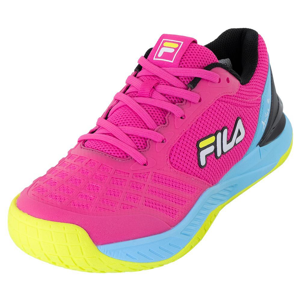 Women's Axilus 3 Tennis Shoes Pink Glo and Bluefish Footwear Fila