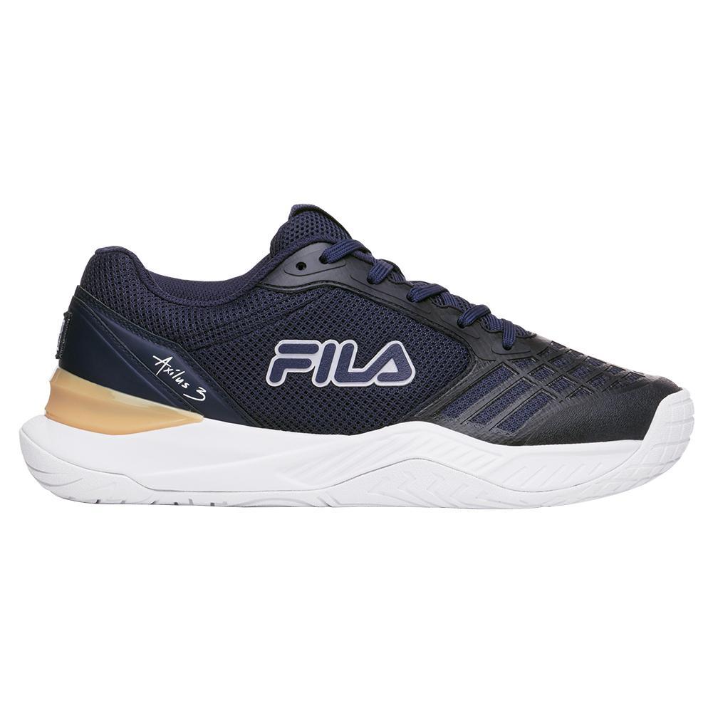 Women's Axilus 3 Tennis Shoes Navy and White Footwear Fila
