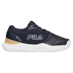 Women's Axilus 3 Tennis Shoes Navy and White Footwear Fila
