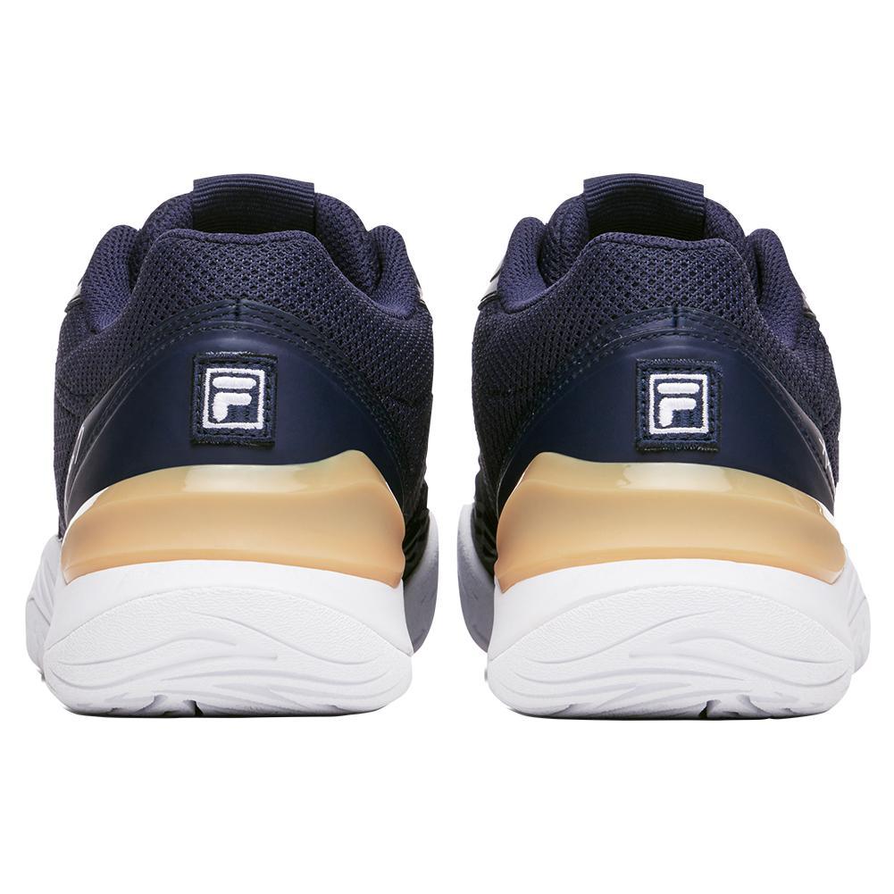 Women's Axilus 3 Tennis Shoes Navy and White Footwear Fila