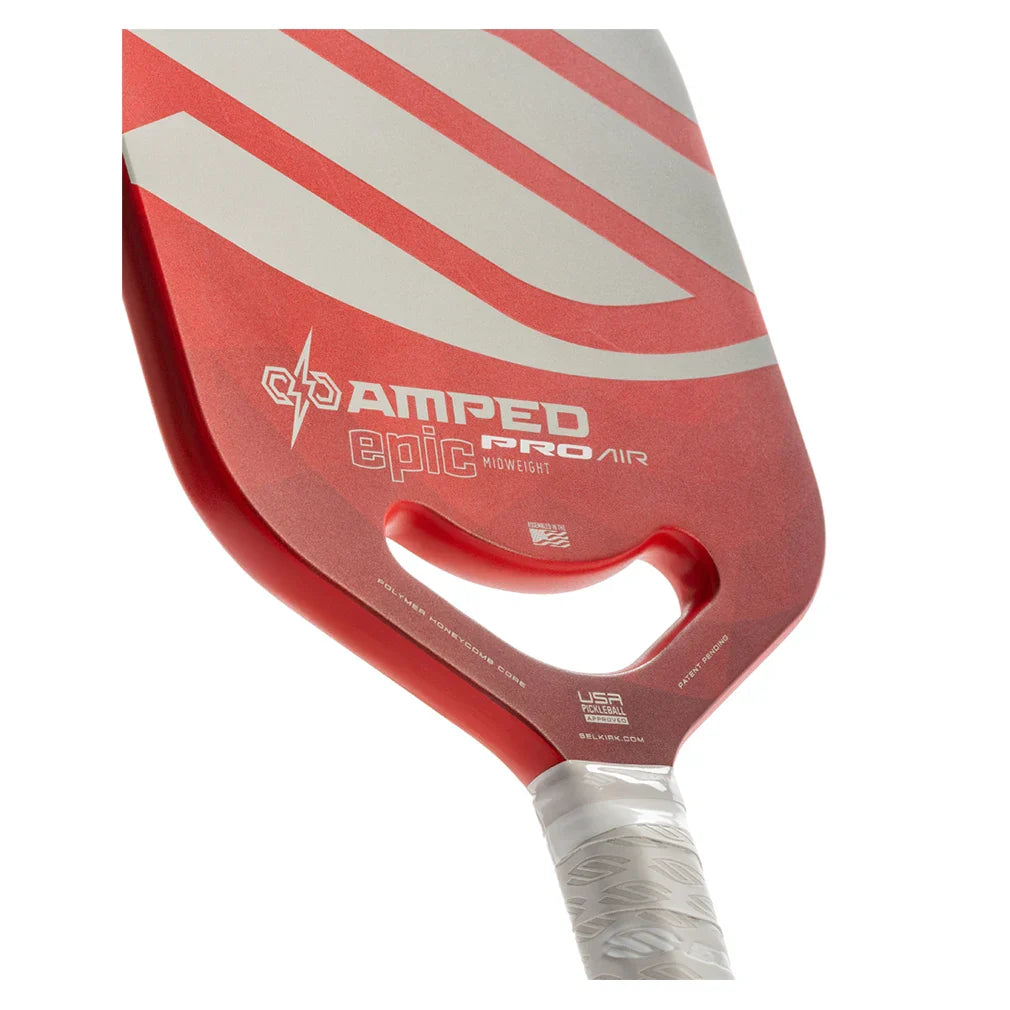 Amped Pro Epic Pickleball Paddle Red Racquets Selkirk