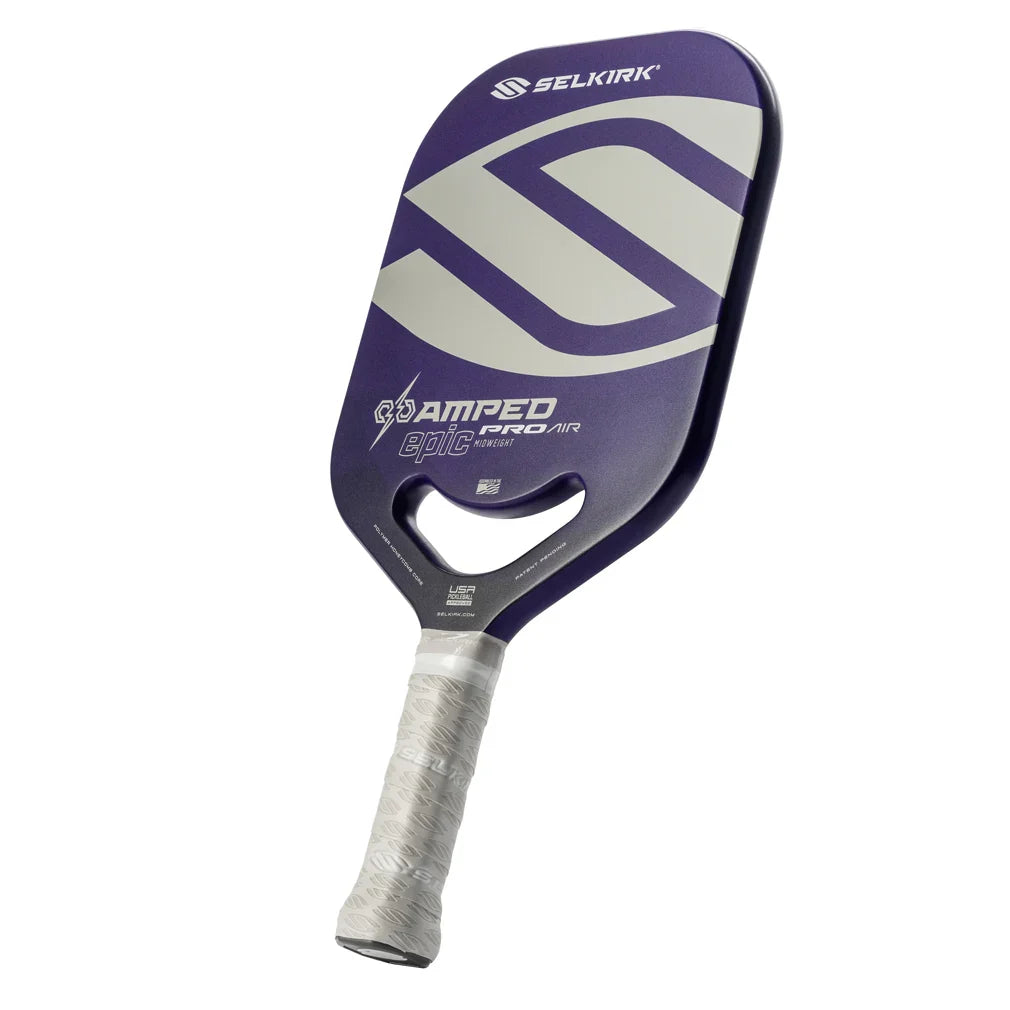 Amped Pro Epic Pickleball Paddle Purple Racquets Selkirk