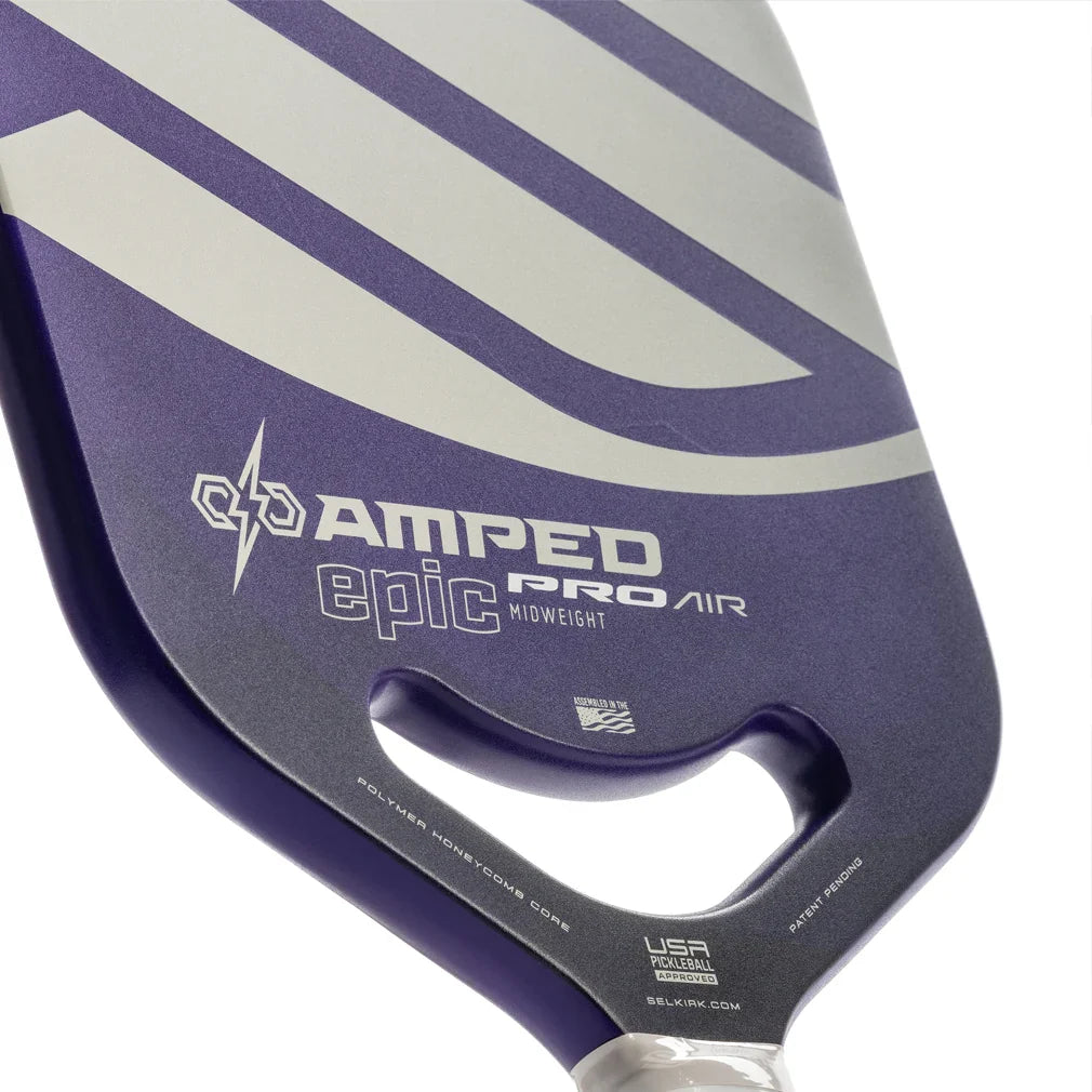 Amped Pro Epic Pickleball Paddle Purple Racquets Selkirk