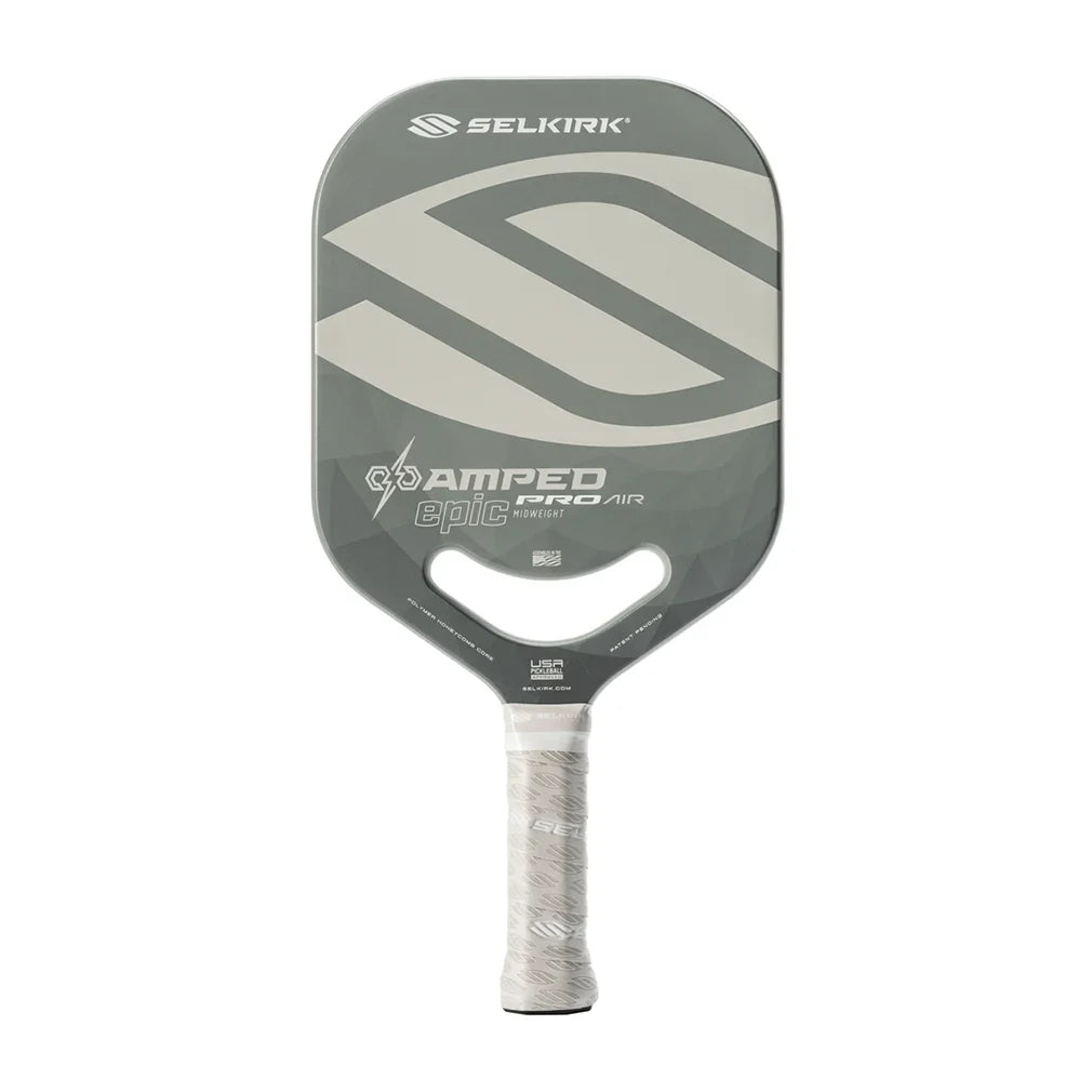 Amped Pro Epic Pickleball Paddle Silver Racquets Selkirk