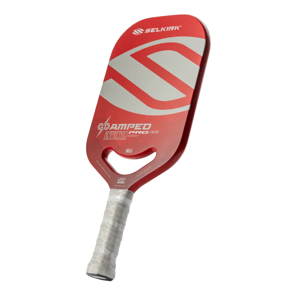 Amped Pro Invikta Pickleball Paddle Red Racquets Selkirk