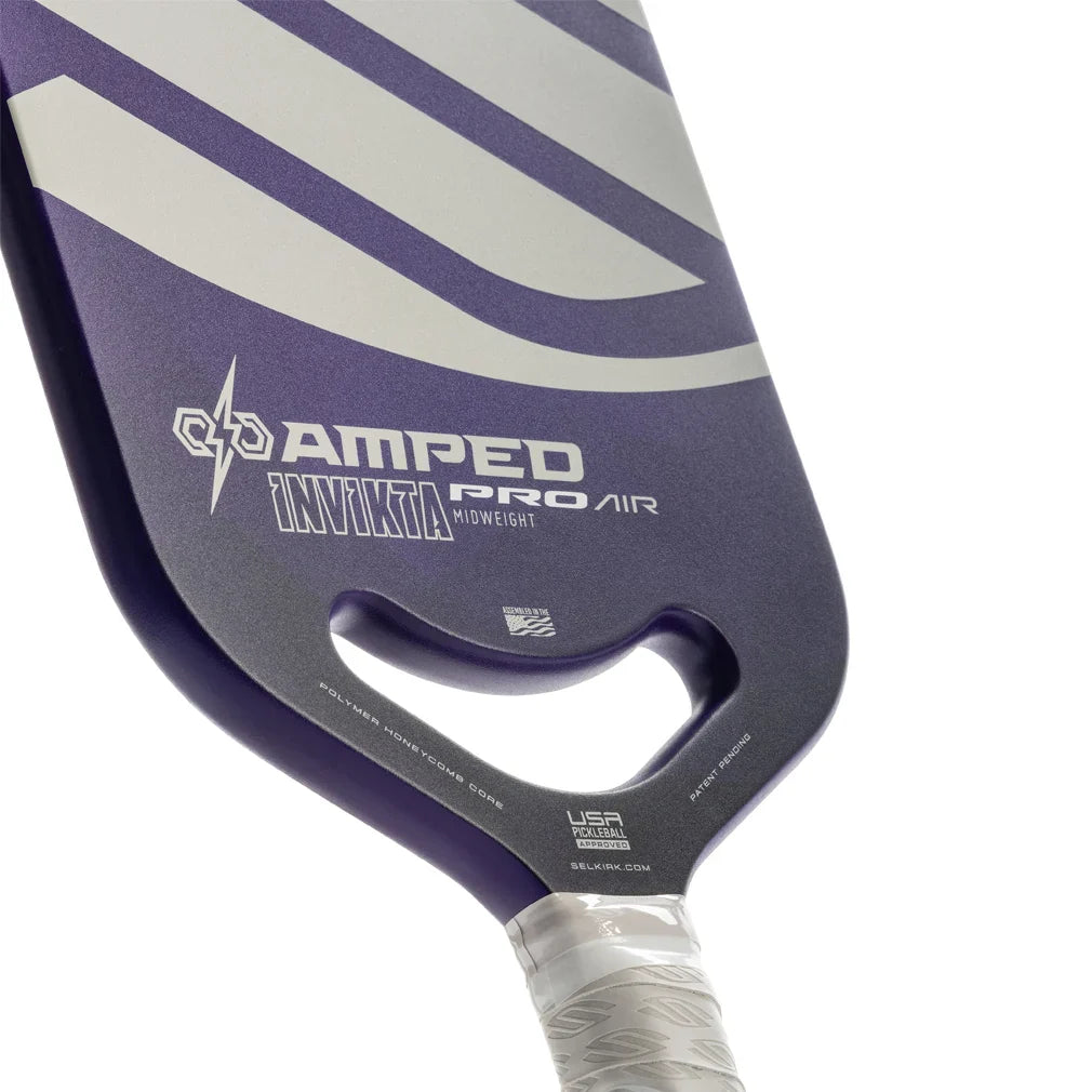 Amped Pro Invikta Pickleball Paddle Purple Racquets Selkirk