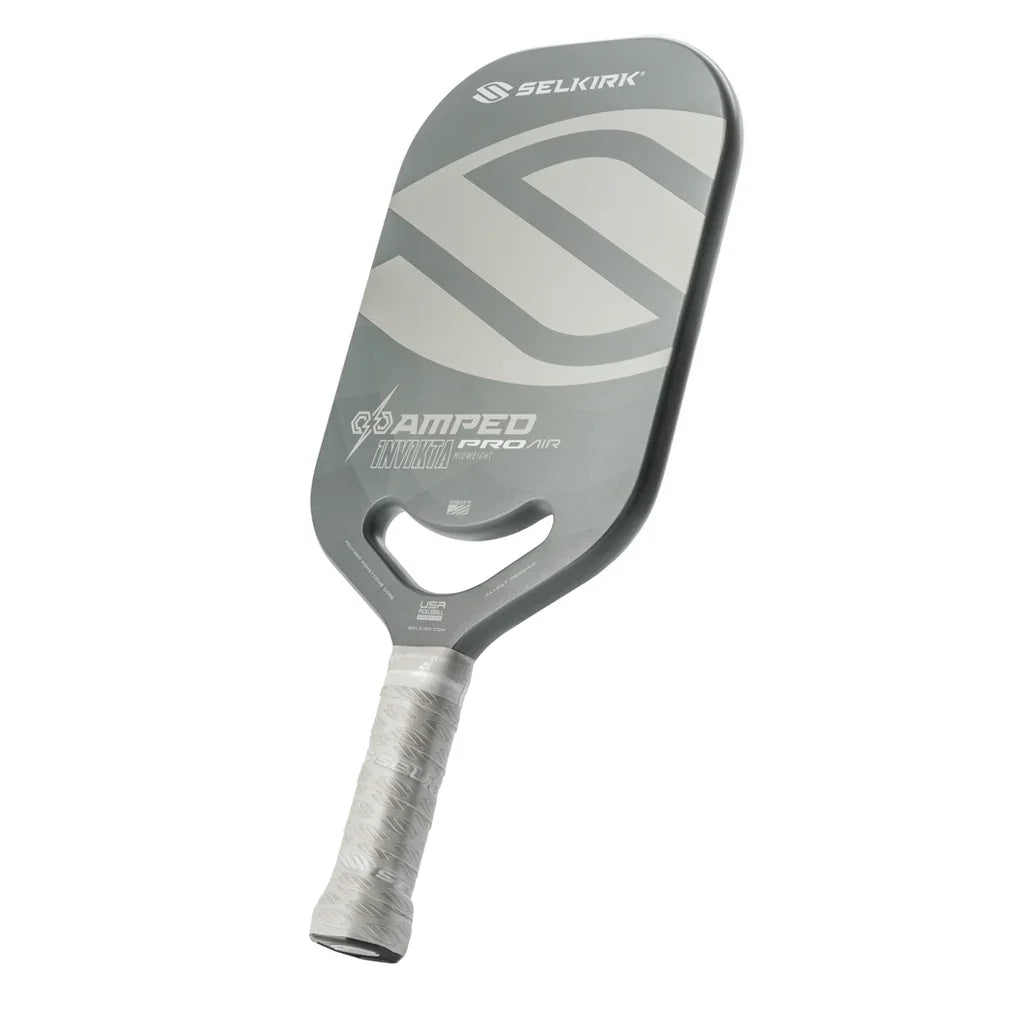 Amped Pro Invikta Pickleball Paddle Silver Racquets Selkirk