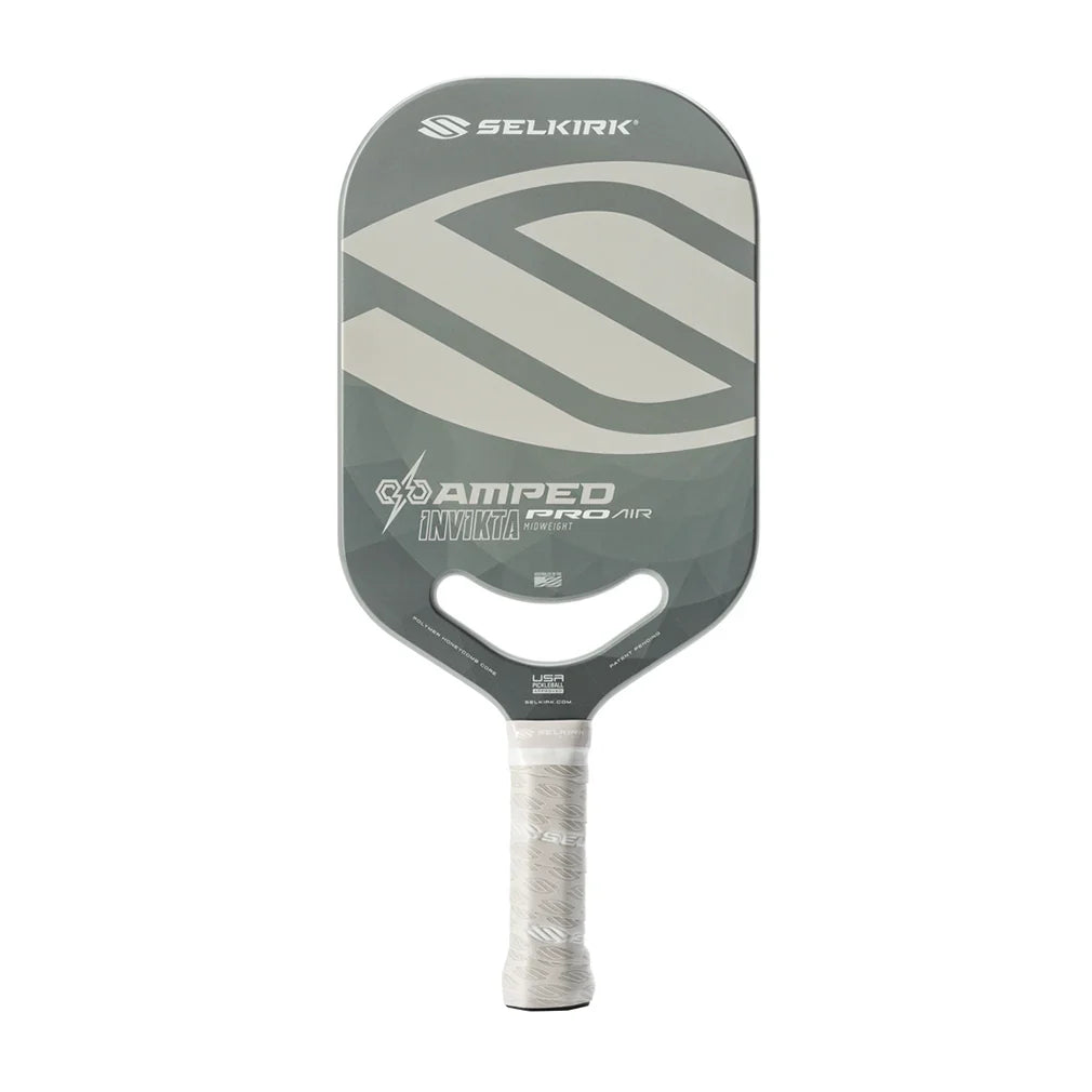 Amped Pro Invikta Pickleball Paddle Silver Racquets Selkirk