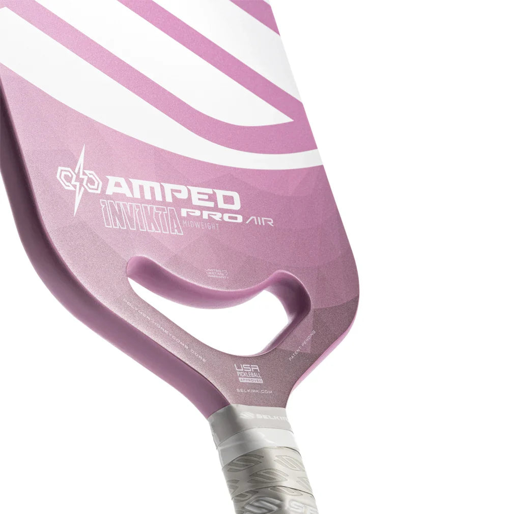 Amped Pro Invikta Pickleball Paddle Winter Berry Racquets Selkirk