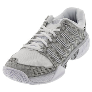 Women's HyperCourt Express Tennis Shoes White and Silver Footwear K-Swiss