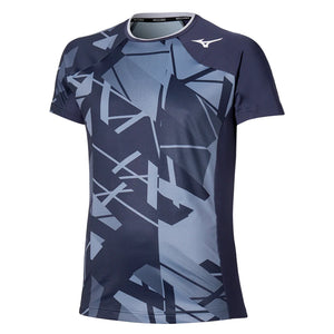 Men`s Shadow Graphic Tennis Top Odyssey Grey Apparel Mizuno