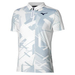 Men`s Shadow Tennis Polo White Grey Apparel Mizuno