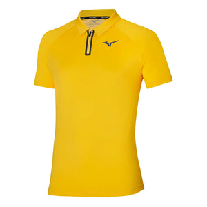 Men`s Shadow Tennis Polo Cyber Yellow Apparel Mizuno