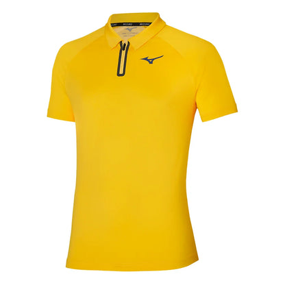 Men`s Shadow Tennis Polo Cyber Yellow Apparel Mizuno